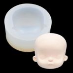 Bebek Yüzü Silikon Kil Kalıp İnsan Yüzü Silikon Kalıp 3D Bebek Yüz Kafası Kil Kalıp Minyatür Polimer Kil Kalıp BJD Doll DIY için (G Stili)