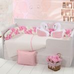 Bebek/çocuk Montesori Welsoft Kumaş Örgülü Nevresim Takımı - Pembe - 90 x 190 cm