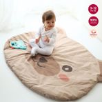Bebekevi %100 Pamuk Bebek Çocuk Oyun Halısı Çocuk Oyun Matı , Yenidoğan Emekleme Matı,aktivite Oyun Matı - Kahverengi - 80 x 100 cm