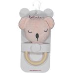 Bebekevi BEVI1377 Unisex Bebek Ahşap Saplı Çıngırak - Pembe - Standart
