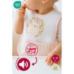 Bebekevi Düdüklü Cepli Sıvama Mama Önlüğü - Renkli Kirpi Pembe Çocuk Önlük - Açık Pembe - 6 - 18 Ay