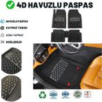 bebekokusu Ford C-Max 2008 Uyumlu Havuzlu Üniversal Maxi Paspas Siyah - Gri