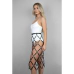 bebekokusu Harness Etek, Deri Örgü Harness Etek, Şık Tayt Üzeri Etek - BRF410 - Kırmızı - 2XL - 3XL
