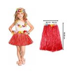 bebekokusu Hawaii Hula Etek 40 cm Kırmızı Bebek Eteği