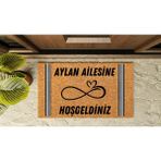 bebekokusu Kapı Önü Paspası Kişiye Özel Yazı Yazılır Koko Model Şerit Sonsuzluk PK-1518 - 40 x 70 cm - Hasır