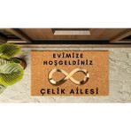 bebekokusu Kapı Önü Paspası Kişiye Özel Yazı Yazılır Koko Model Sonsuzluk PK-1585 - 40 x 70 cm - Hasır
