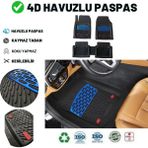 bebekokusu Peugeot Bipper 2018 Uyumlu Havuzlu Üniversal Maxi Paspas Siyah - Mavi