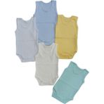 Bebelino Askılı Basic Bisiklet Yaka Atlet Çıtçıtlı Badi 5li Paket 0-48 Ay - 1 - 2 Yaş - Beyaz - Kırmızı - Yeşil - Sarı - Mavi