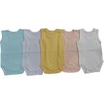Bebelino Askılı Basic Bisiklet Yaka Atlet Çıtçıtlı Badi 5li Paket 0-48 Ay - 3 - 6 Ay - Beyaz - Kırmızı - Yeşil - Sarı - Somon