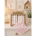 Bebelio %100 Coton 7li Bebek Ağız Silme Mendili - çiçek