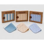 Bebelit Pamuk 3'lü Bebek Ağız Mendili 20 x 20 cm - Mavi - Turkuaz - Bej - 0 - 1 Yaş