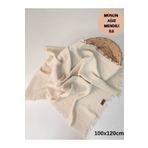 Bebella BEBEK BATTANİYESİ 4 KATLI MÜSLİN SAÇAKLI %100 PAMUKLU BEBEK PUSET ÖRTÜSÜ 100x120 cm HEDİYELİK