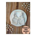 Bebella Bebek Yeleği Welsoft Kumaş Iç Kısmı Pamuklu Önden Kurdelelı Kız Erkek Bebek Yenidoğan Yelek