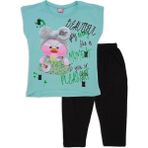 BEBELOP Kız Çocuk Bisiklet Yaka Kısa Kollu T-shirt MİNT 12 YAŞ