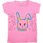 Bebelop Tavşan Baskılı T-Shirt - 12 Yaş - Fuşya