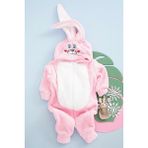 Bebelop Tavşan Şapkalı Welsoft Peluş Uyku Tulumu - 3 Yaş - Pembe