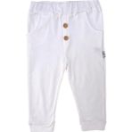 Bebelop Unisex Bebek Bel Lastikli Raporlu Cepli Tek Alt Eşofman Altı - Beyaz - 9 Ay