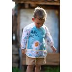 Bebelop Unisex Fil Baskılı 3-24 Aylık Mama Önlüğü Cepli Beslenme Önlüğü - Standart