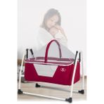 Bebelow Sobee Portatif Kurulumlu Lüks Sallanır Bebek Beşik - 45 x 85 cm - Bordo