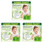 Bebem Natural Bebek Bezi 4 Beden Maxi 30 Adet (3 paketi)