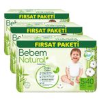 Bebem Natural Bebek Bezi Junior 5 Beden Fırsat Paketi 40 Adet (3 paketi)