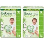 Bebem Natural Bebek Bezi Ultra Fırsat Paketi Maxi 5 Numara 80 Adet (80 x 2 Paket) - 5 Beden (11 - 18 kg)