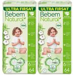 Bebem Natural E.Large Bebek Bezi 64'lü (2 paketi)