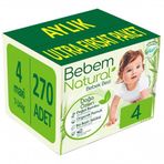 Bebem Natural No:4 Maxi 270 Adet Bebek Bezi