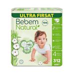 Bebem Natural No:4 Maxi 312 Adet Bebek Bezi