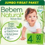 Bebem Natural No:4 Maxi 90 Adet Bebek Bezi