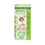 Bebem Ultra Fırsat Paketi Cırtlı Bebek Bezi, 6 Beden (XL), 64 Adet