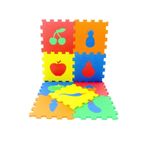 BebeMango 9 Parça Büyük Boy Sünger Yapılı Oyun Karosu Yer Matı Puzzle Yapboz-Sebzeler