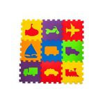 BebeMango 9 Parça Büyük Boy Sünger Yapılı Oyun Karosu Yer Matı Puzzle Yapboz