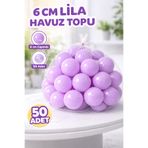 BebeMango Lila Renkli Şişme Oyun Havuzu Topları - 6 cm Çapında 50'li Paket
