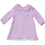 BebeMekan Vintage Maya Müslin Elbise - 2 Yaş - Pembe-PN649