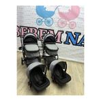 bebemnas İkiz Yanyana Ayrılıp Birleşen Travel Bebek Arabası + 2 Adet Puset Dahil Tam Set