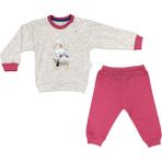 Bebengo Köpekli Patiksiz 2'li Bebek Takımı TKE5072 - Bordo - 1 - 1,5 Yaş
