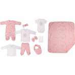 Bebepan Floral 10 Lu Kız Çocuk Hastane Çıkışı - Yenidoğan - Pembe