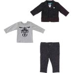 Bebepan Rock Sweatshirt Ceket Pantolon Erkek Çocuk 3-30 Ay Bordo Alt Üst Takım - Gri Melanj - 1,5 - 2 Yaş