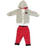 Bebepan Tiamo Kız Çocuk Tişört Sweatshirt Astarlı Pantolon Alt Üst Takım - Çok Renkli - 24 - 30 Ay