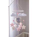 beberinos Gri Ayıcık Bebek / Çocuk %100 El Işçiligi Bebek Odası Beşik Süsü Dönence