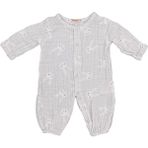 Beberotti Baskılı Organik Bebek Tulumu 259 - 9 - 12 Ay - Gri