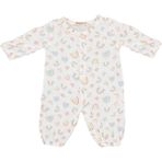 Beberotti Baskılı Organik Bebek Tulumu 259 - 9 - 12 Ay - Krem