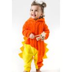 Bebesev Welsoft Peluş Unisex Kışlık Bebek Takımları Çocuk Giyim Bebek Kıyafeti çocuk kostümü Welsoft Takım - Koyu Turuncu - 6 - 12 Ay