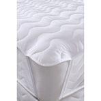 Bebesi Kapitoneli Sıvı Geçirmez Alez 220X200 cm Çift Kişilik Köşe Lastikli - 200 x 220 cm - Beyaz