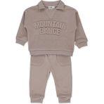 Bebetto Balıksırtı Üç Ip Sweat 2li Takım (Mountaın Range) Kahverengi - 1 Yaş