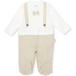 Bebetto Bebetto, Erkek, Patikli Tulum, Çıtçıtlı, Baby King, Polo Yaka, Uzun, Uzun Kol - Bej - 1 - 3 Ay