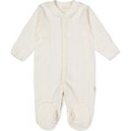 Bebetto Dış Dikiş Ajurlu Patikli Tulum (Basıc/25) Ekru - 3 - 6 Ay