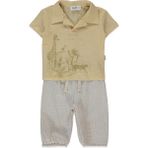 Bebetto Dokuma Pantolon 2li Takım (Safarı Club) Sarı - 6 - 9 Ay