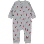 Bebetto Interlok Fermuarlı Patiksiz Tulum (Sweet Jumpsuıt/26) Gri Melanj - 24 - 36 Ay